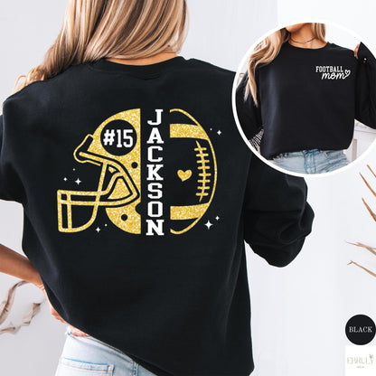 Personalized Football Mom Shirt with Kids Names and Jersey Number, Custom Football Mama Shirt, Women Sport Shirts