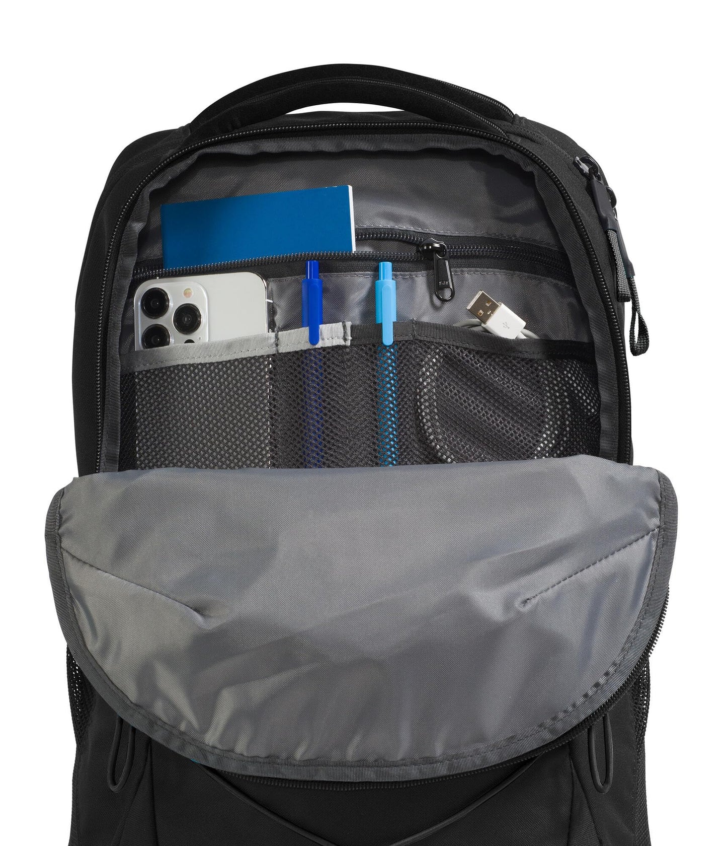 The North Face Jester Everyday Laptop Backpack - Commuter Daypack, Water Repellent, Laptop Sleeve, Lunar Blue/Fizz Lime, One Size