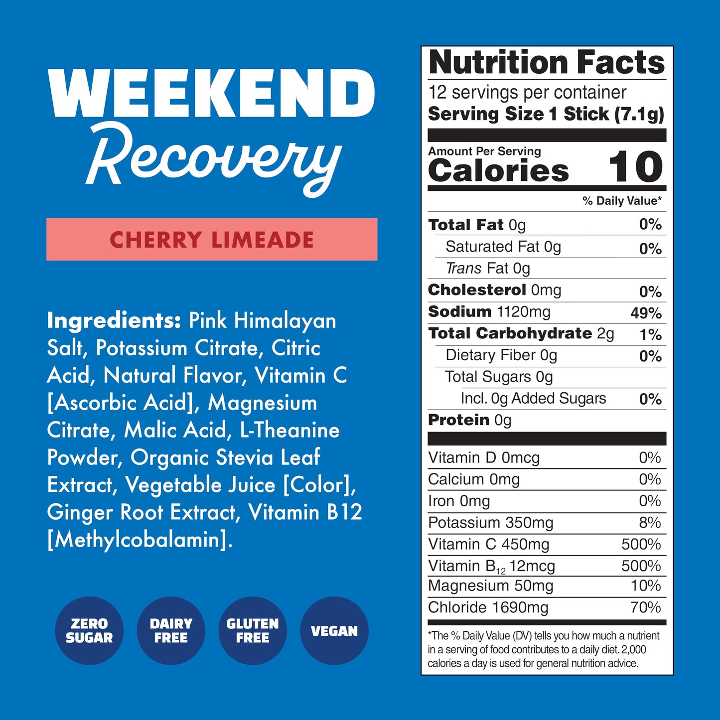 Waterboy - Weekend Recovery, Variety Pack, Sugar Free Electrolytes Powder Drink Mix - 24ct Hydration Packets
