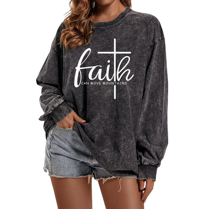 Christian Shirts for Women Faith Can Move Mountains