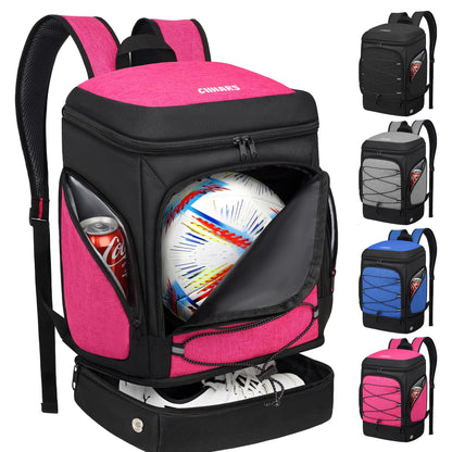 Soccer Backpack,Soccer Bag with Ball Holder and Shoe Compartment