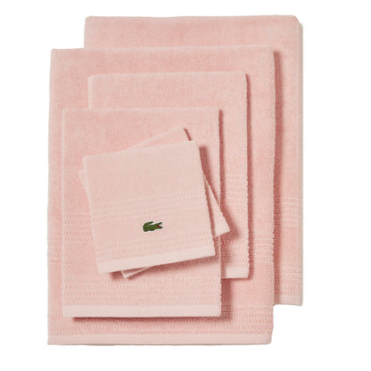 Lacoste Grand Slam 6-Piece Towel Set – Soft and Absorbent 100% Cotton Towels for Bathroom, Quick-Drying – Includes 2 Bath Towels, 2 Hand Towels, 2 Washcloths, Magenta