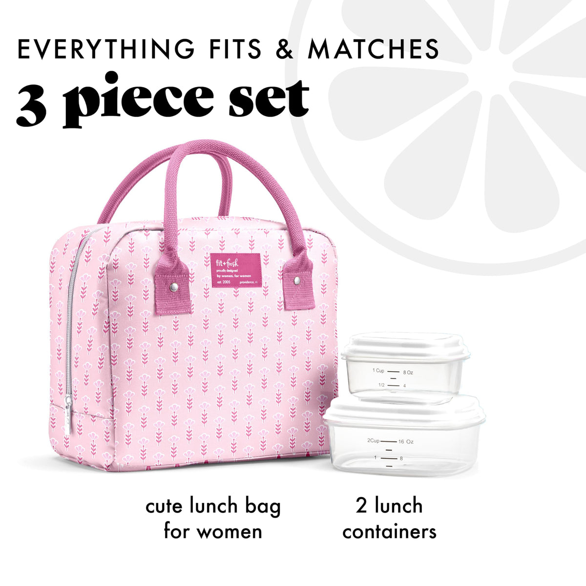 Fit & Fresh Bloomington Lunch Bag for Women - Insulated Large Lunch Box for Work with Containers, Leak-Resistant, Stain-Resistant, Zipper Closure, Cheetah