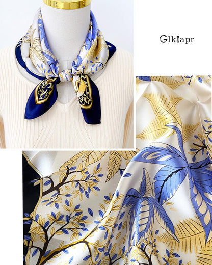Satin Bandana Headscarf for Women Silky Hair Scarves for Fashion Lightweight