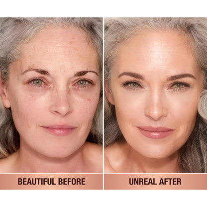 Charlotte Tilbury Unreal Skin Tint & Sheer Glow Hydrating Foundation Stick - Cream Foundation Makeup with Sheer-to-Light Coverage & a Buildable Formula - Blurring, Smoothing & Nourishing