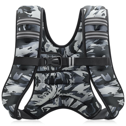 ZELUS Weighted Vest, 6lb/8lb/12lb/16lb/20lb/25lb/30lb Weight Vest with Reflective Stripe for Workout, Strength Training, Running, Fitness, Muscle Building, Weight Loss, Weightlifting