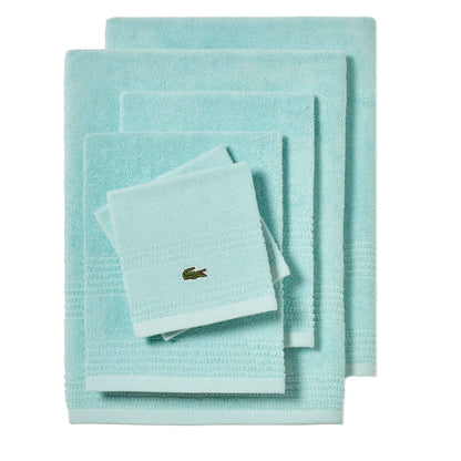 Lacoste Grand Slam 6-Piece Towel Set – Soft and Absorbent 100% Cotton Towels for Bathroom, Quick-Drying – Includes 2 Bath Towels, 2 Hand Towels, 2 Washcloths, Magenta