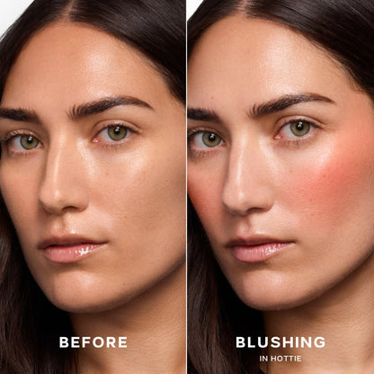 Saie Dew Liquid Blush for Cheeks - Hydrating Cream Blush Stick with a Blendable + Buildable Formula - Skincare Infused Dewy Cheek Tint for a Natural Flush - Glowy Makeup Essential - Baby (.40 oz)