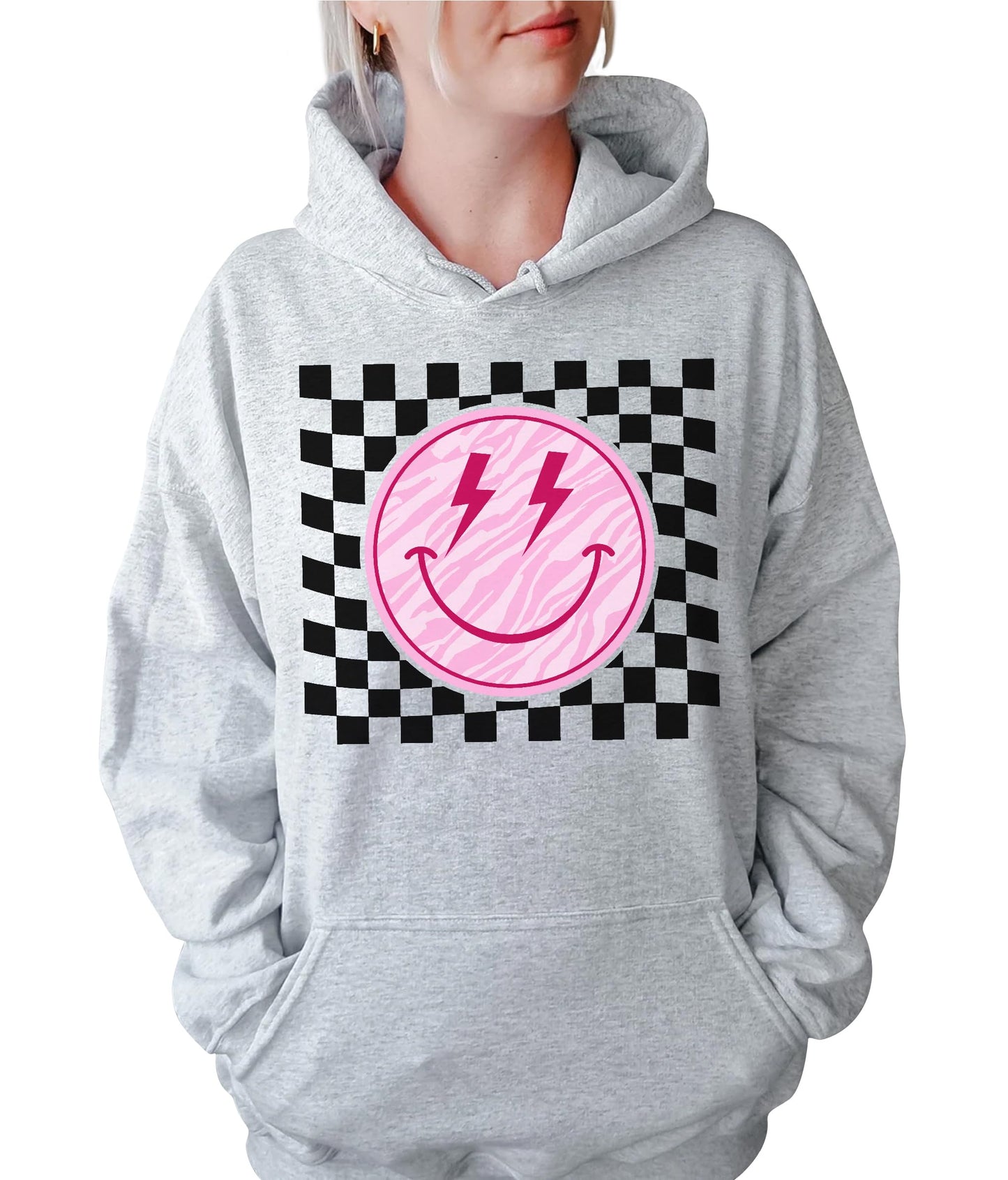 TEEAMORE Smiley Face Sweatshirt