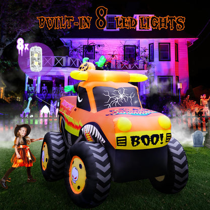 12FT Giant Halloween Inflatable Pumpkin, Blow up Halloween Decoration Built-in 6 LED and Flashing Light for Halloween Decoration Outdoor Indoor Home Party Supplies Halloween Lawn Decor