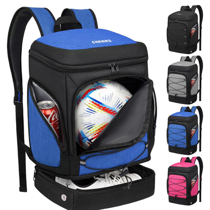 Soccer Backpack,Soccer Bag with Ball Holder and Shoe Compartment