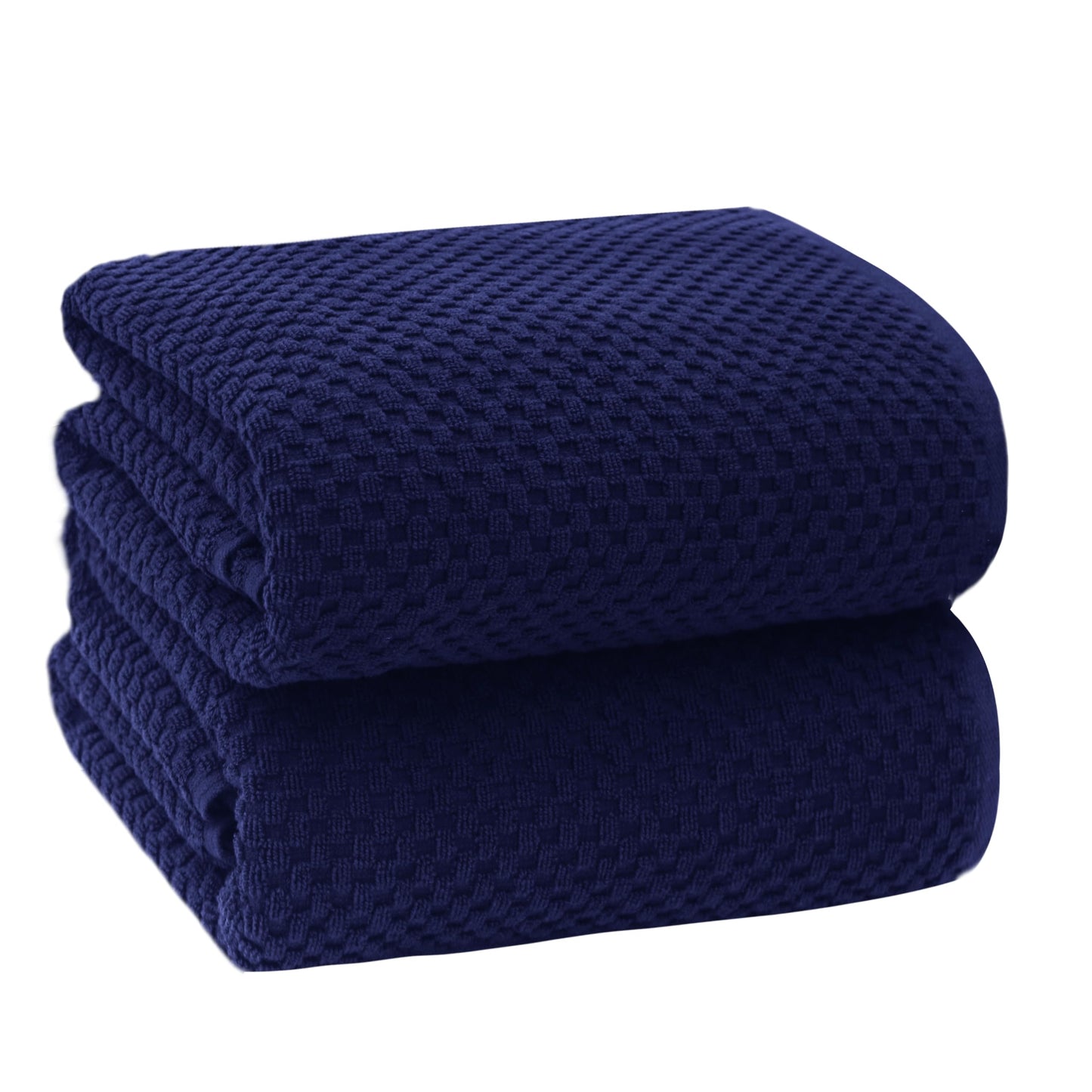COTTON CRAFT- Euro Spa Set of 4 Luxury Waffle Weave Bath Towels, Oversized Pure Ringspun Cotton, 30 inch x 56 inch, White
