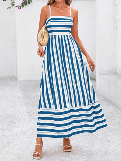PRETTYGARDEN Women’s Boho Floral Striped Summer Maxi Dress
