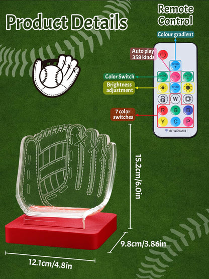 CoolGift Mart Light Up Baseball Glove Display Stand