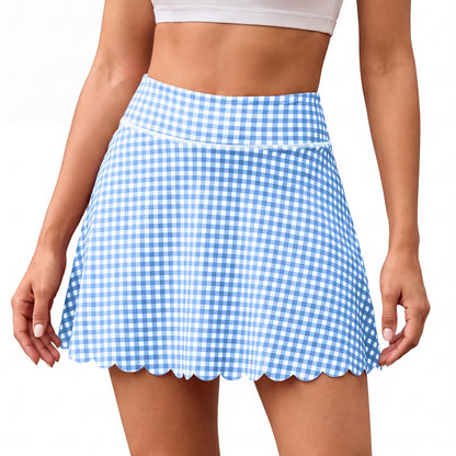 Aoysky Womens Plaid Skirt