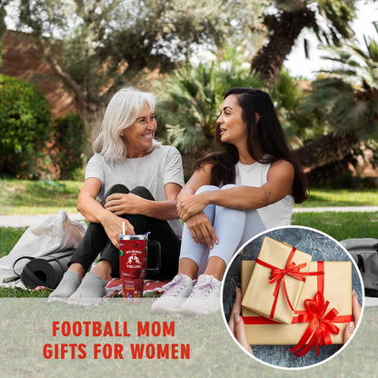 Baseball Mom 40 oz Tumbler with Handle and Straw Lid Leak Proof