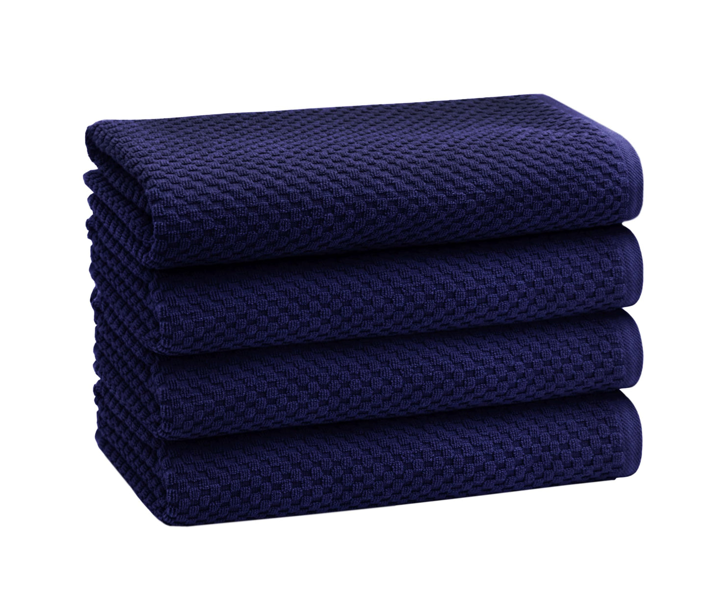 COTTON CRAFT- Euro Spa Set of 4 Luxury Waffle Weave Bath Towels, Oversized Pure Ringspun Cotton, 30 inch x 56 inch, White