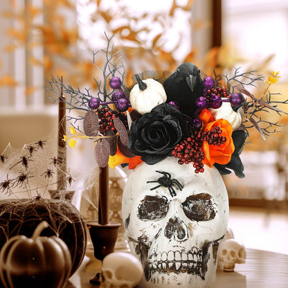 Daifunli Halloween Table Centerpieces Decorations Witch Boot and Pumpkin Artificial Flowers Halloween Tabletop Decorations for Home Kitchen Indoor Haunted Party Decoration 12x17 Inch