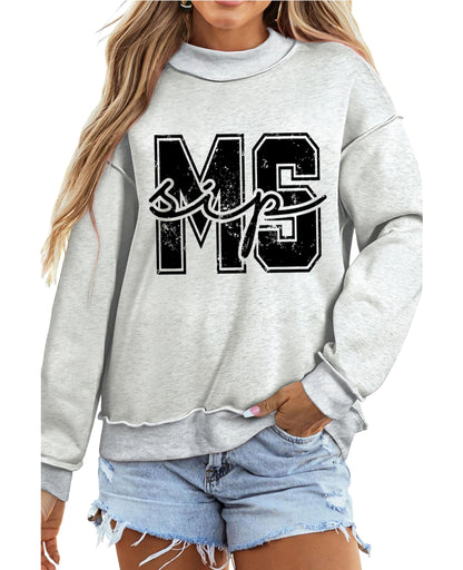 SELINK Womens Double Printed Reversible Mock Neck Sweatshirts Pullover Tops
