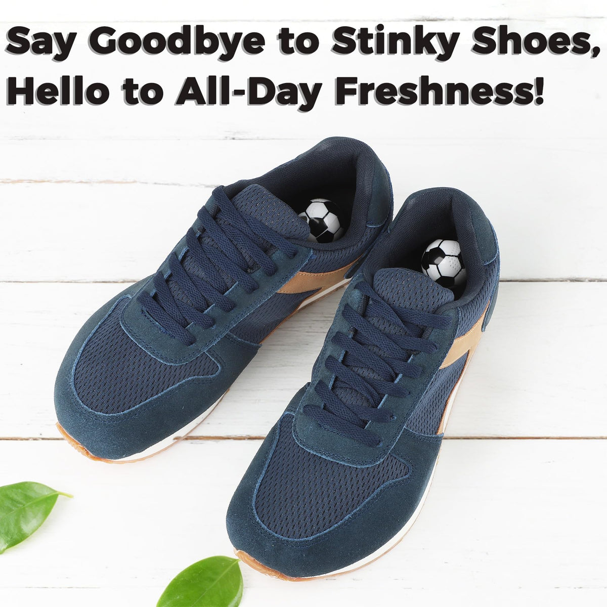 Knixmax Shoe Deodorizer Balls Odor Eliminator for Sneakers 6 Pack Baseball