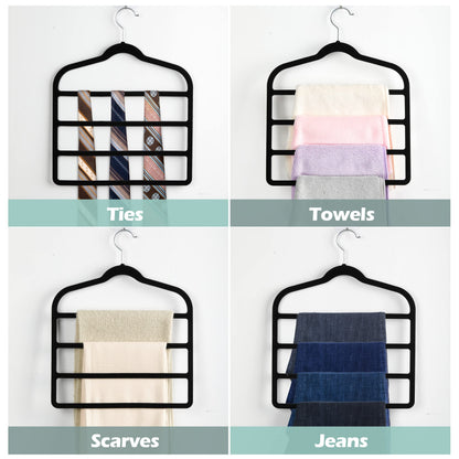Velvet Pants Clothes Hanger Space Saving Non Slip Pants Shorts Hanger