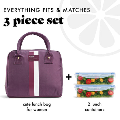 Fit & Fresh Bloomington Lunch Bag for Women - Insulated Large Lunch Box for Work with Containers, Leak-Resistant, Stain-Resistant, Zipper Closure, Cheetah