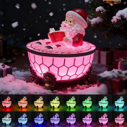 oyeftp Halloween Ghost Bubble Bath Lamp, Cute Bathtub Ghost Night Lights for Halloween Decor, Reading Books Nightlight, Halloween Decorations for Indoor Readers & Book Lover Desk Home Party