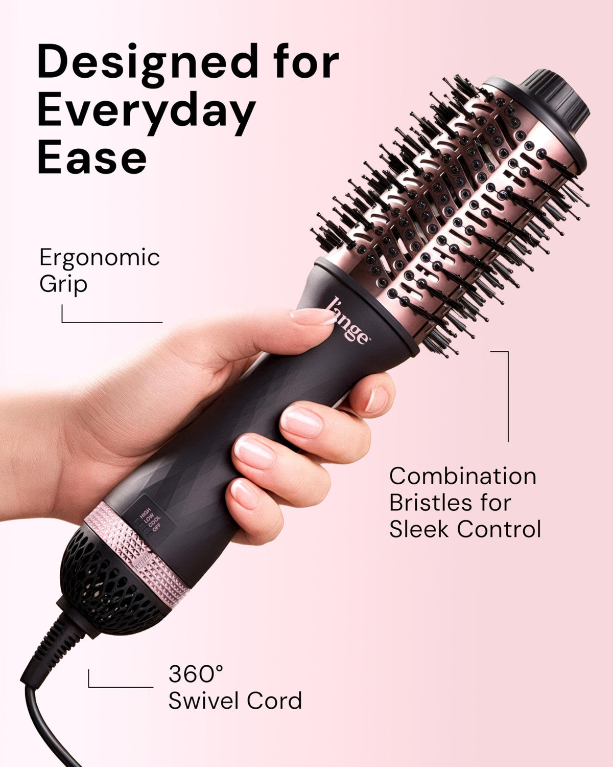 L'ANGE HAIR Le Volume 2-in-1 Titanium Blow Dryer Brush