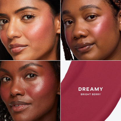 Saie Dew Liquid Blush for Cheeks - Hydrating Cream Blush Stick with a Blendable + Buildable Formula - Skincare Infused Dewy Cheek Tint for a Natural Flush - Glowy Makeup Essential - Baby (.40 oz)