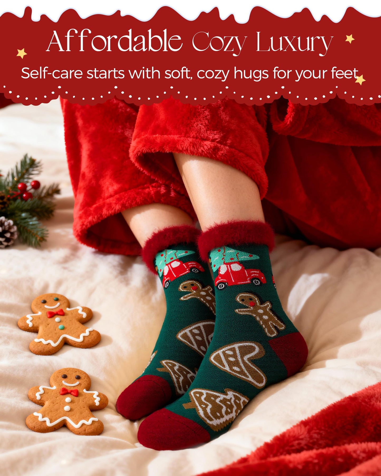 AIVEI Halloween Gifts Fuzzy Socks for Women Boo Spooky Basket Stuffers