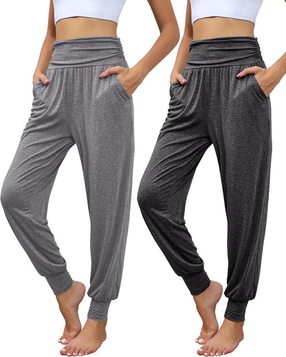 Locoowai 2 Pack Women's Yoga Sweatpants with Pockets