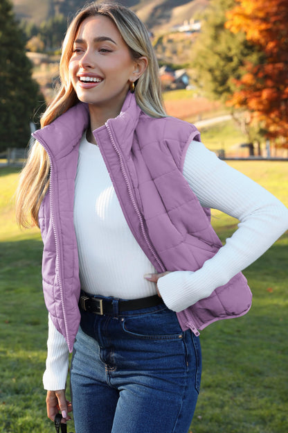 Zeagoo Womens Puffer Vest Ladies Sleeveless Zip Up Outerwear