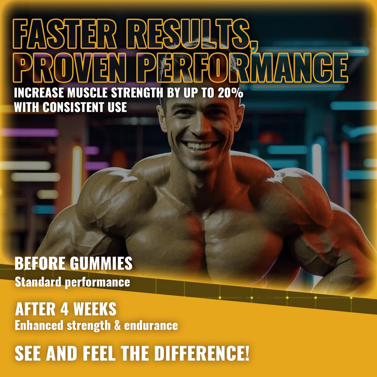Creatine Monohydrate Gummies, NSF Certified Creatine Gummy, 5g Dose for Men & Women to Support Muscle, Strength, Recovery, Cognitive Health & Memory, Pineapple Flavor, 135 Gummies