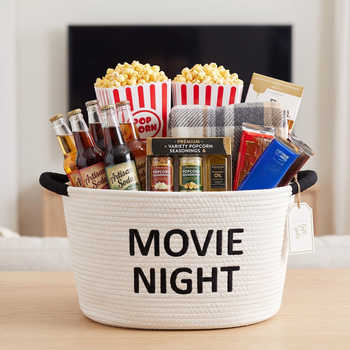 Yungyan Halloween Movie Night Supplies Snack Tray, Orange Gift Basket