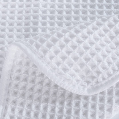 POLYTE 430 GSM Microfiber Oversize Quick Dry Lint Free Bath Towel, 60 x 30 in, 4 Pack (Waffle Weave)