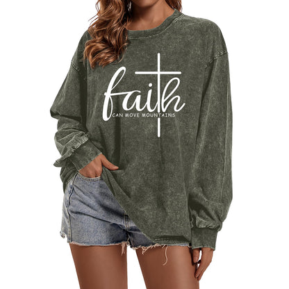 Christian Shirts for Women Faith Can Move Mountains