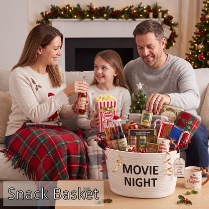 Yungyan Halloween Movie Night Supplies Snack Tray, Orange Gift Basket
