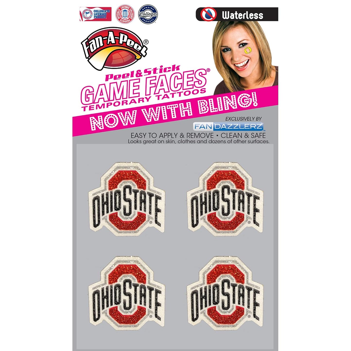Alabama Waterless Temporary Tattoos - Hypoallergenic Peel and Stick Waterproof Temporary Tattoos - Officially Licensed
