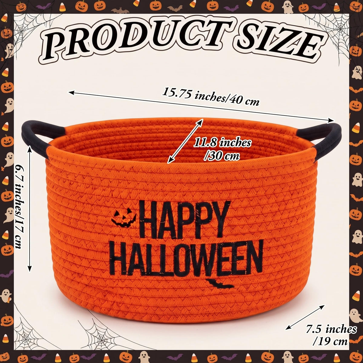 Yungyan Halloween Movie Night Supplies Snack Tray, Orange Gift Basket