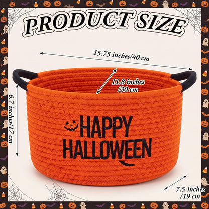 Yungyan Halloween Movie Night Supplies Snack Tray, Orange Gift Basket
