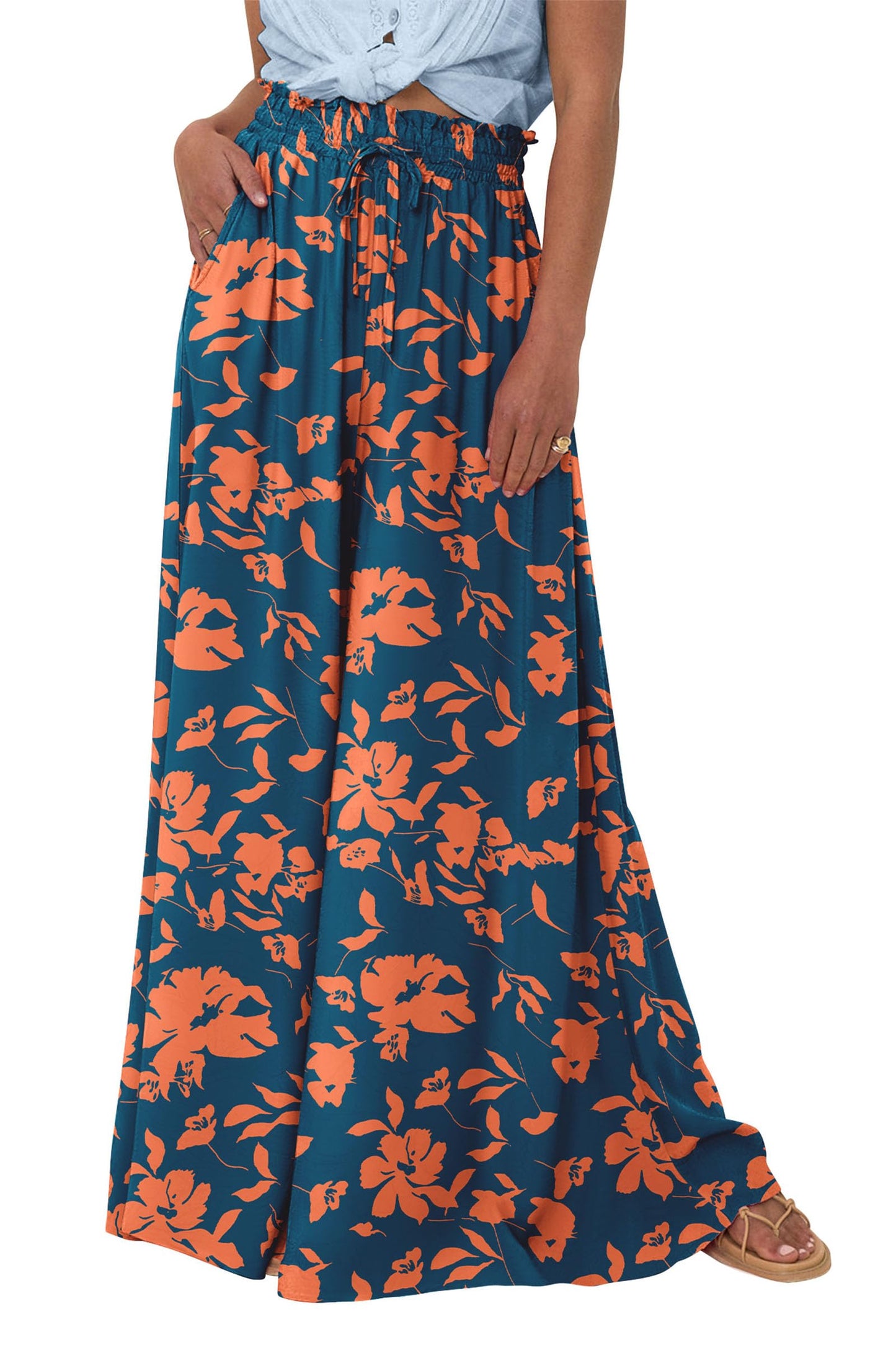 PRETTYGARDEN Summer Wide Leg Palazzo Pants
