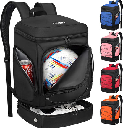 Soccer Backpack,Soccer Bag with Ball Holder and Shoe Compartment