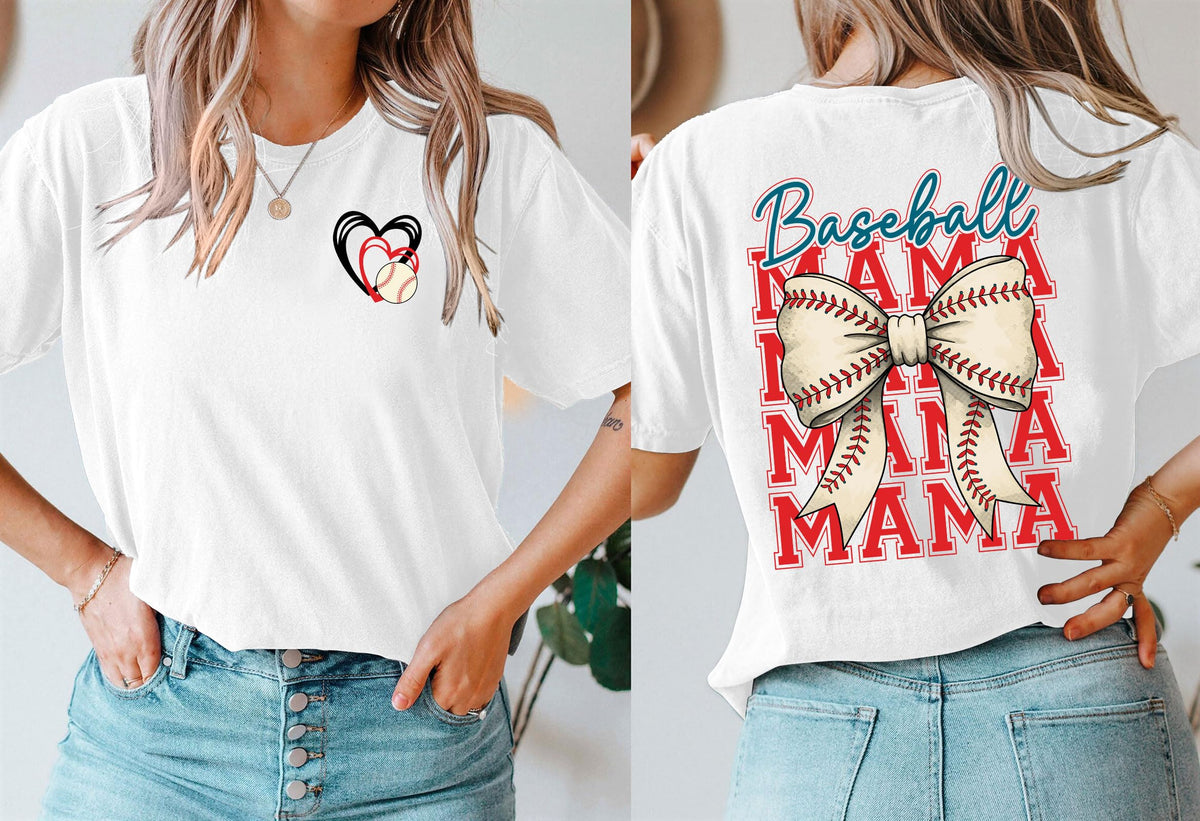 Baseball Mom Shirt for Women: Funny Baseball Tee Shirt Baseball Mama Short Sleeve Casual Tee Tops