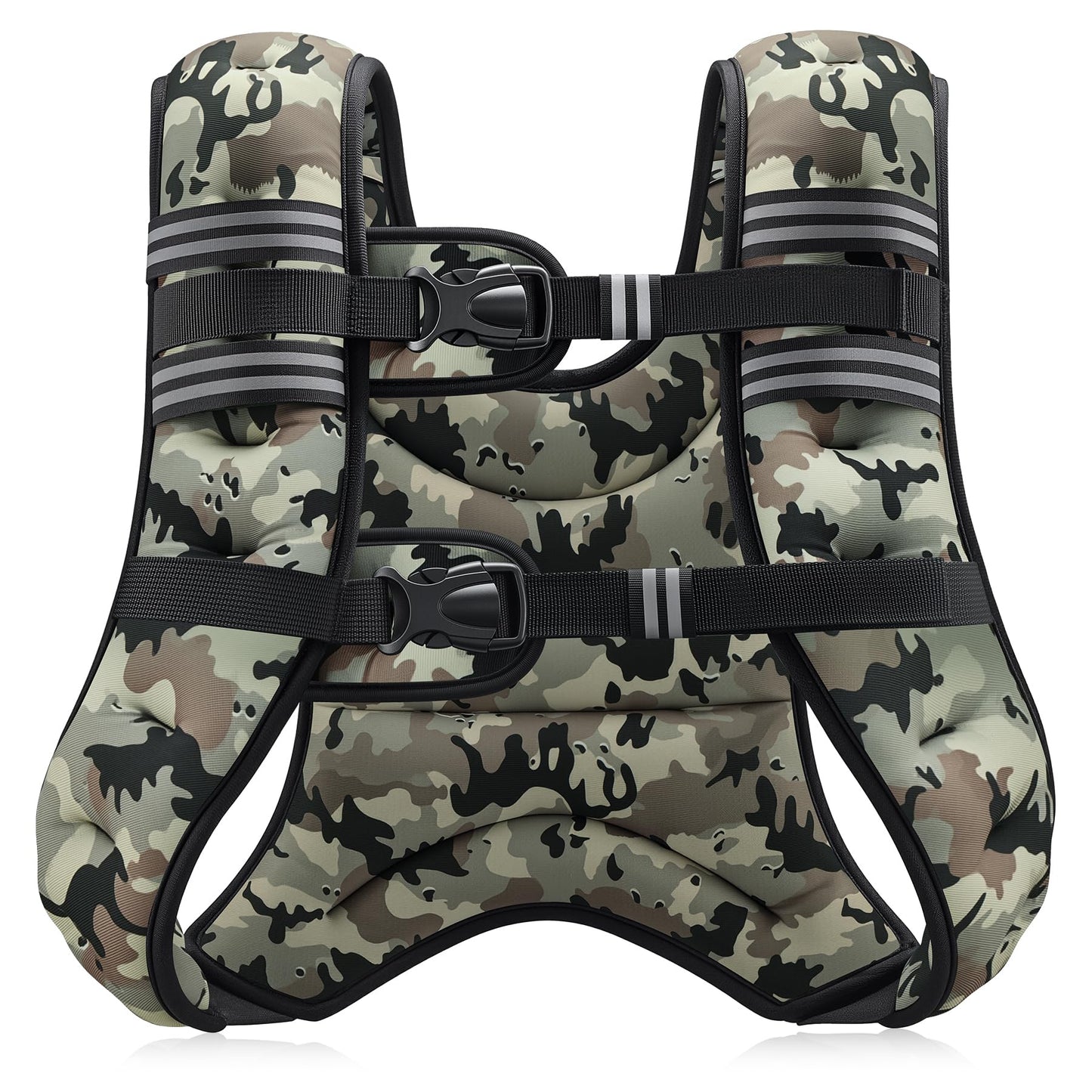 ZELUS Weighted Vest, 6lb/8lb/12lb/16lb/20lb/25lb/30lb Weight Vest with Reflective Stripe for Workout, Strength Training, Running, Fitness, Muscle Building, Weight Loss, Weightlifting