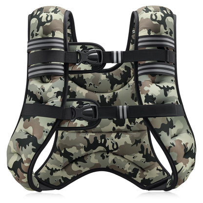 ZELUS Weighted Vest, 6lb/8lb/12lb/16lb/20lb/25lb/30lb Weight Vest with Reflective Stripe for Workout, Strength Training, Running, Fitness, Muscle Building, Weight Loss, Weightlifting