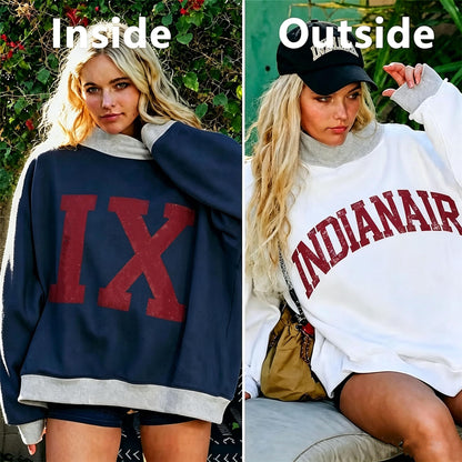 Personalized College Team Reversible Mockneck Sweatshirt, Custom Name with Font & Color Choices