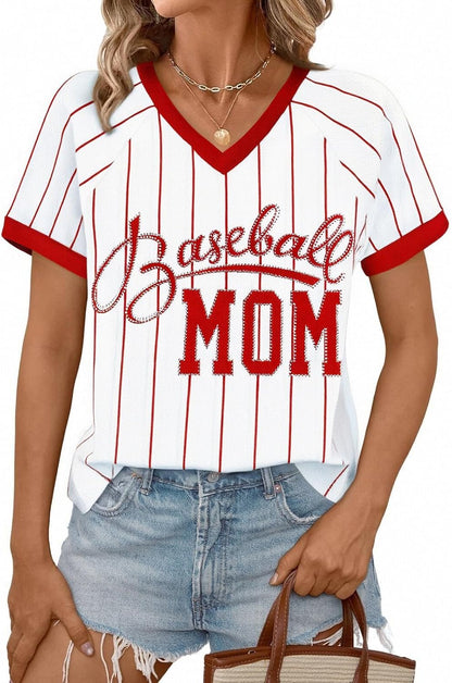 Baseball Shirt Women Baseball Mom Shirts Baseball Game Day Top