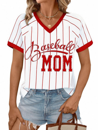 Baseball Shirt Women Baseball Mom Shirts Baseball Game Day Top