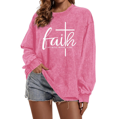 Christian Shirts for Women Faith Can Move Mountains