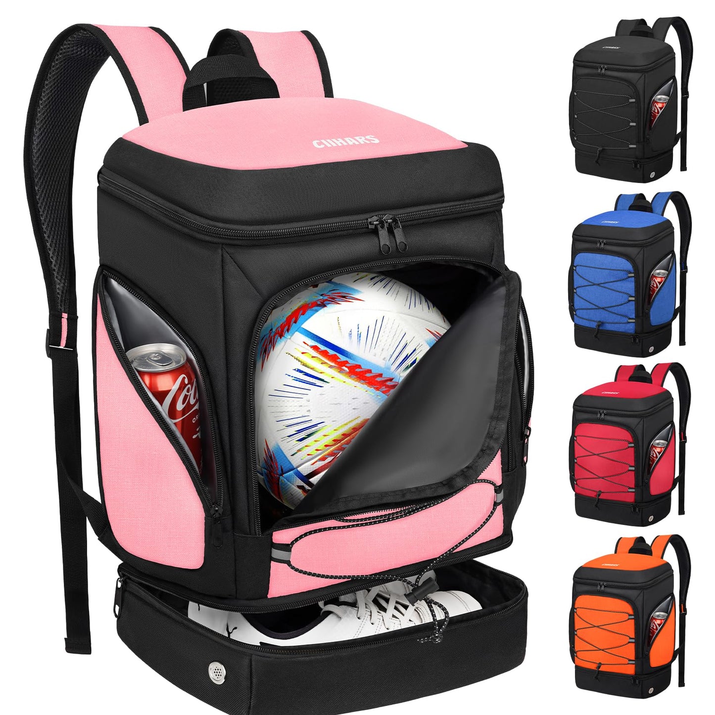 Soccer Backpack,Soccer Bag with Ball Holder and Shoe Compartment